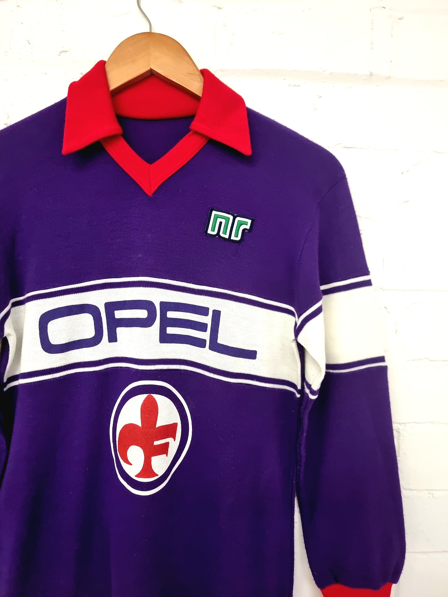 Ennerre Fiorentina 84/85 Long Sleeve Home Shirt Medium