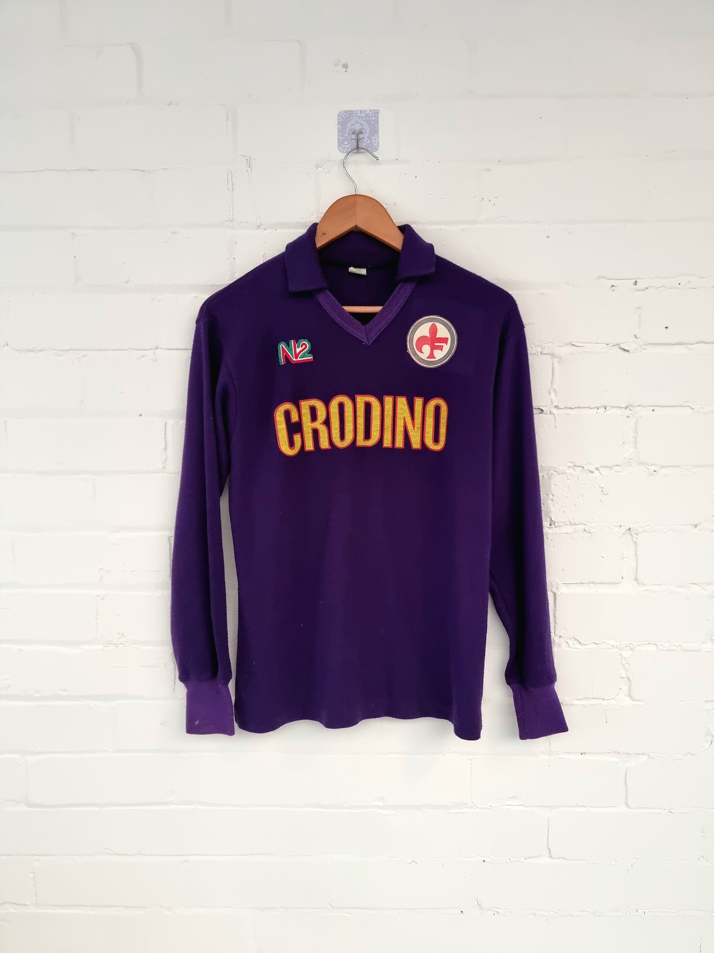 N2 Fiorentina 87/88 '6 (Hysen)' Long Sleeve Home Shirt Medium