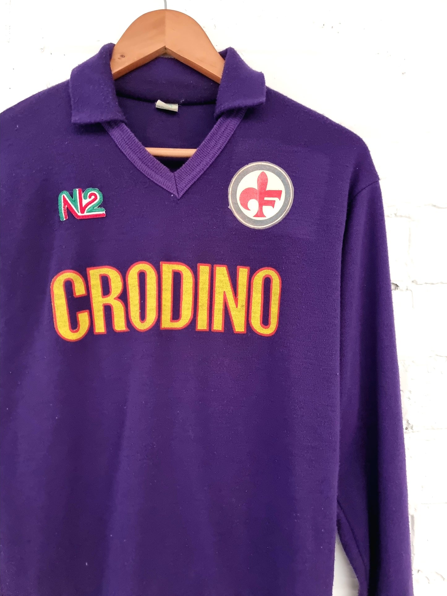 N2 Fiorentina 87/88 '6 (Hysen)' Long Sleeve Home Shirt Medium