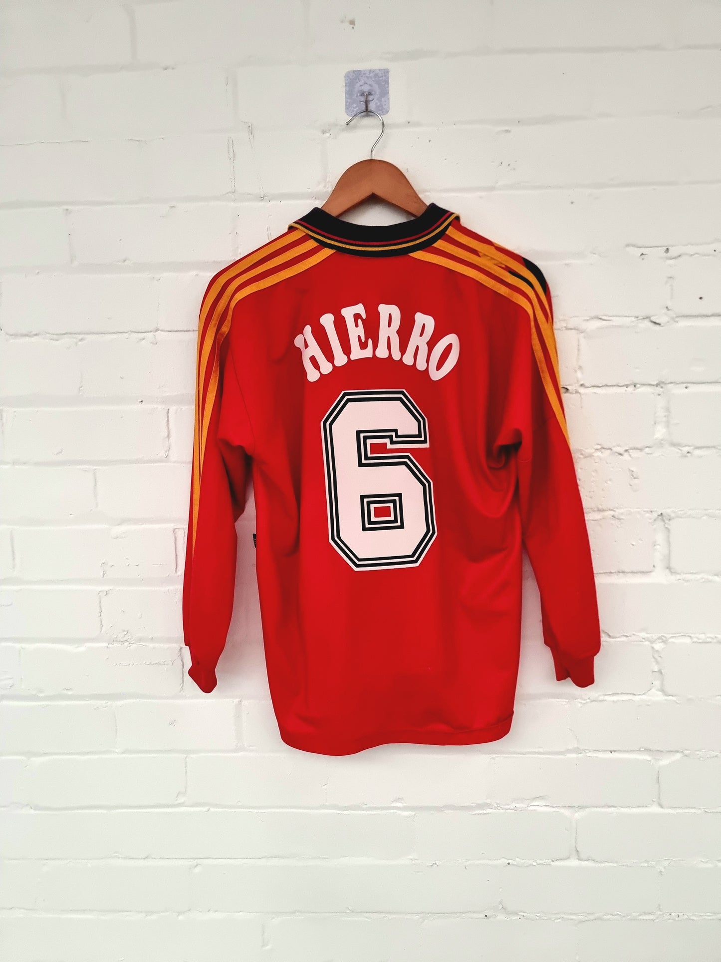 Adidas Spain 94/96 'Hierro 6' Long Sleeve Home Shirt Small