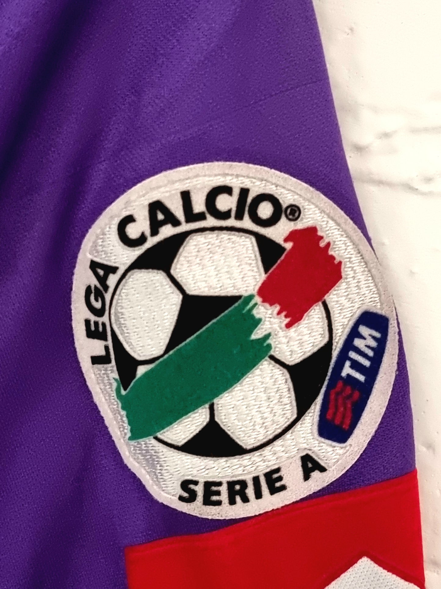 Lotto Fiorentina 05/07 'Montolivo 18' Match Issue Long Sleeve Home Shirt Large