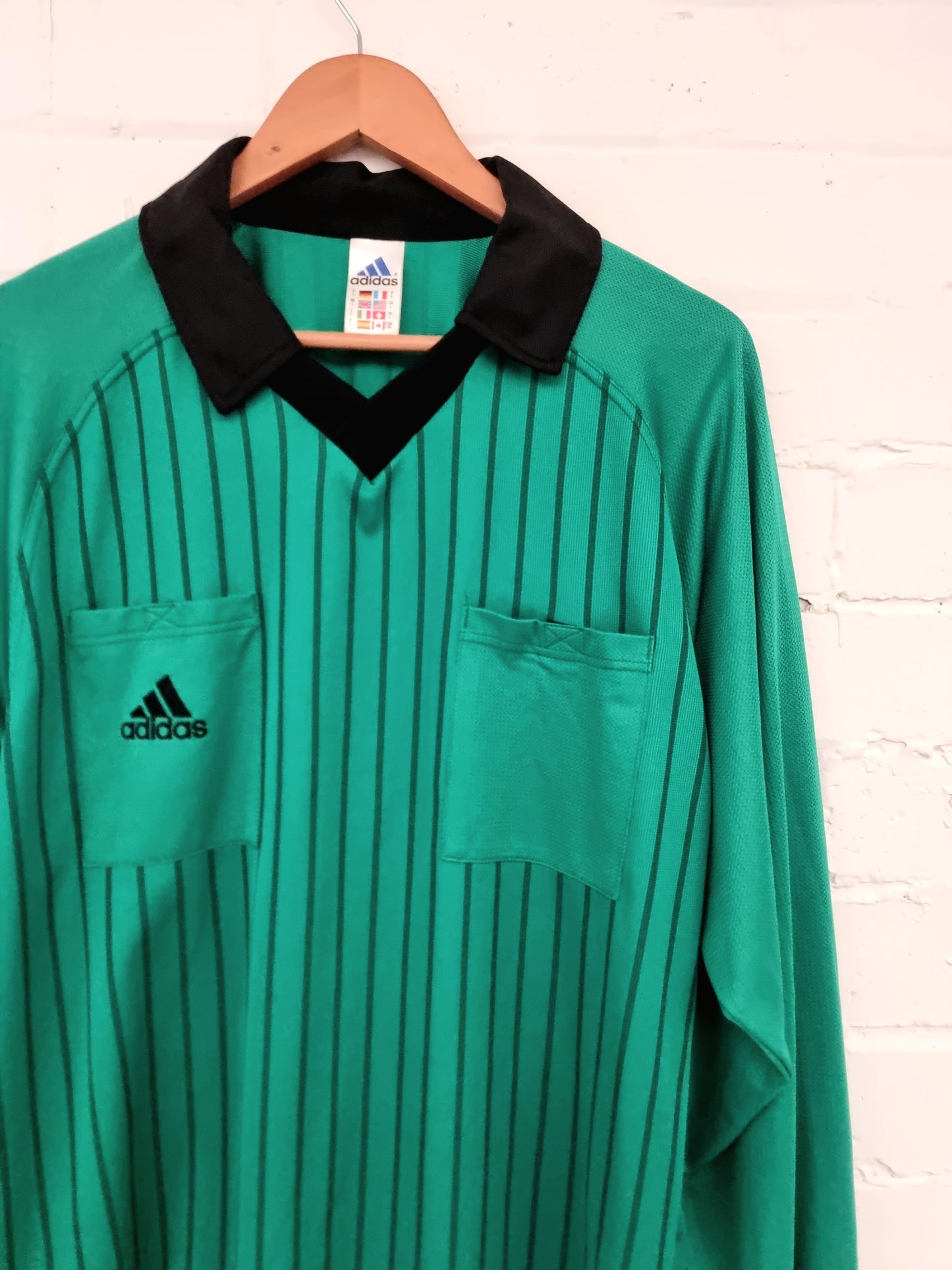 Adidas 2000s Referee's Long Sleeve Shirt Large