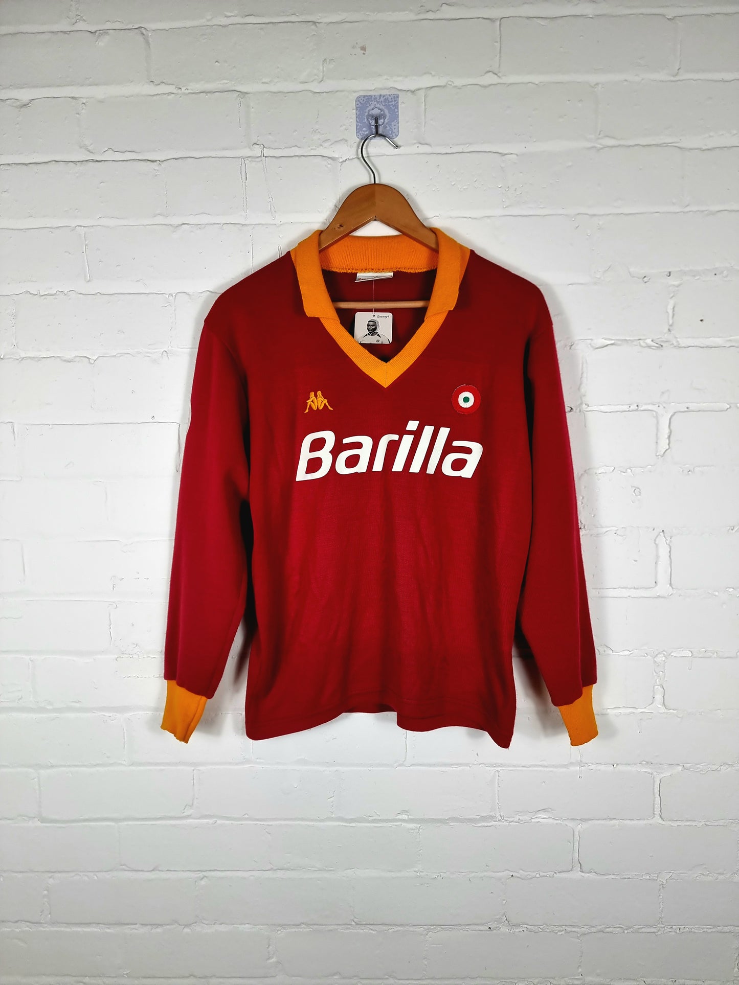 Kappa Roma 84/85 '11 (Graziani)' Long Sleeve Home Shirt Medium