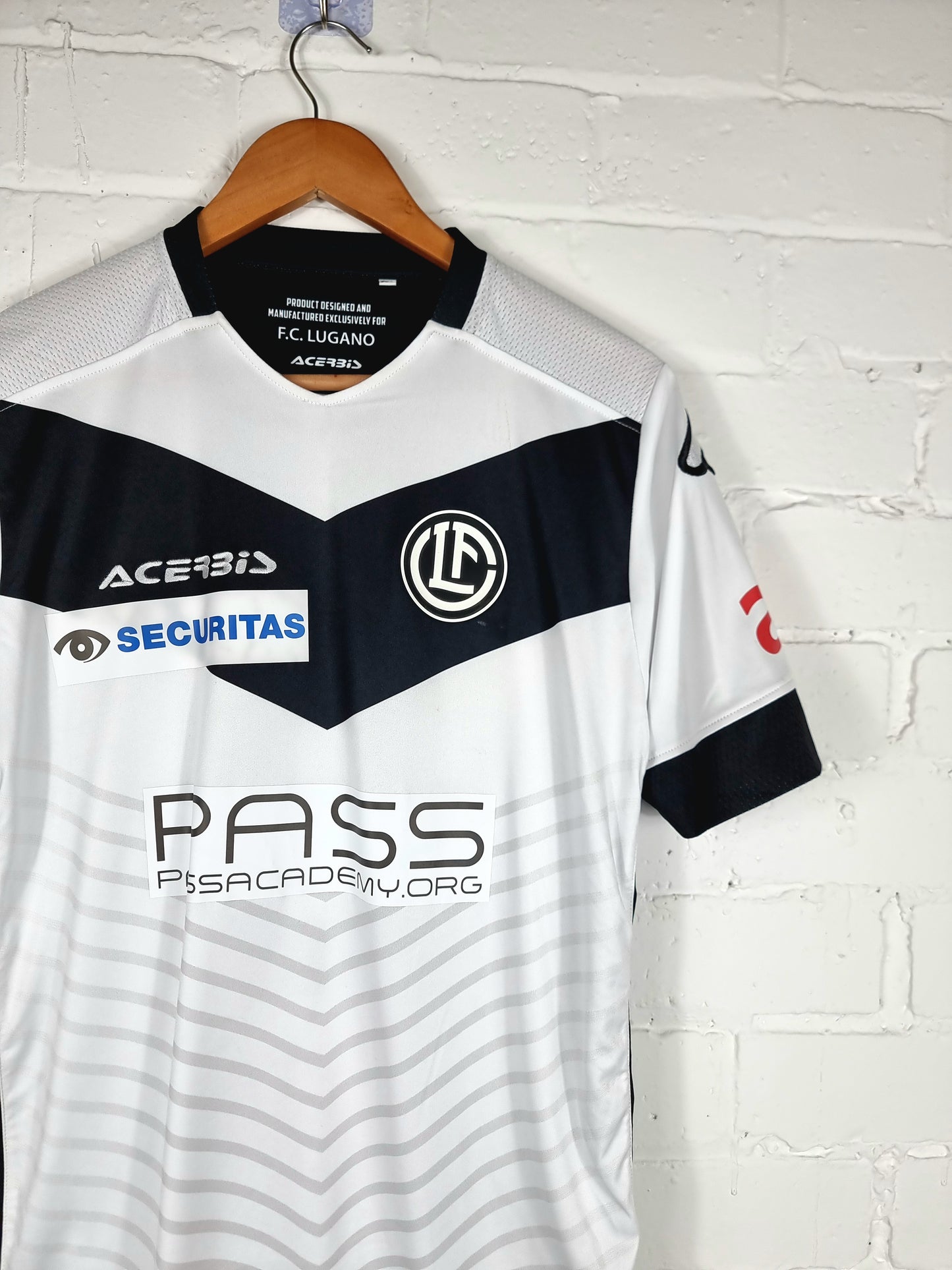 Acerbis FC Lugano 18/19 Match Issue Youth Away Shirt Medium