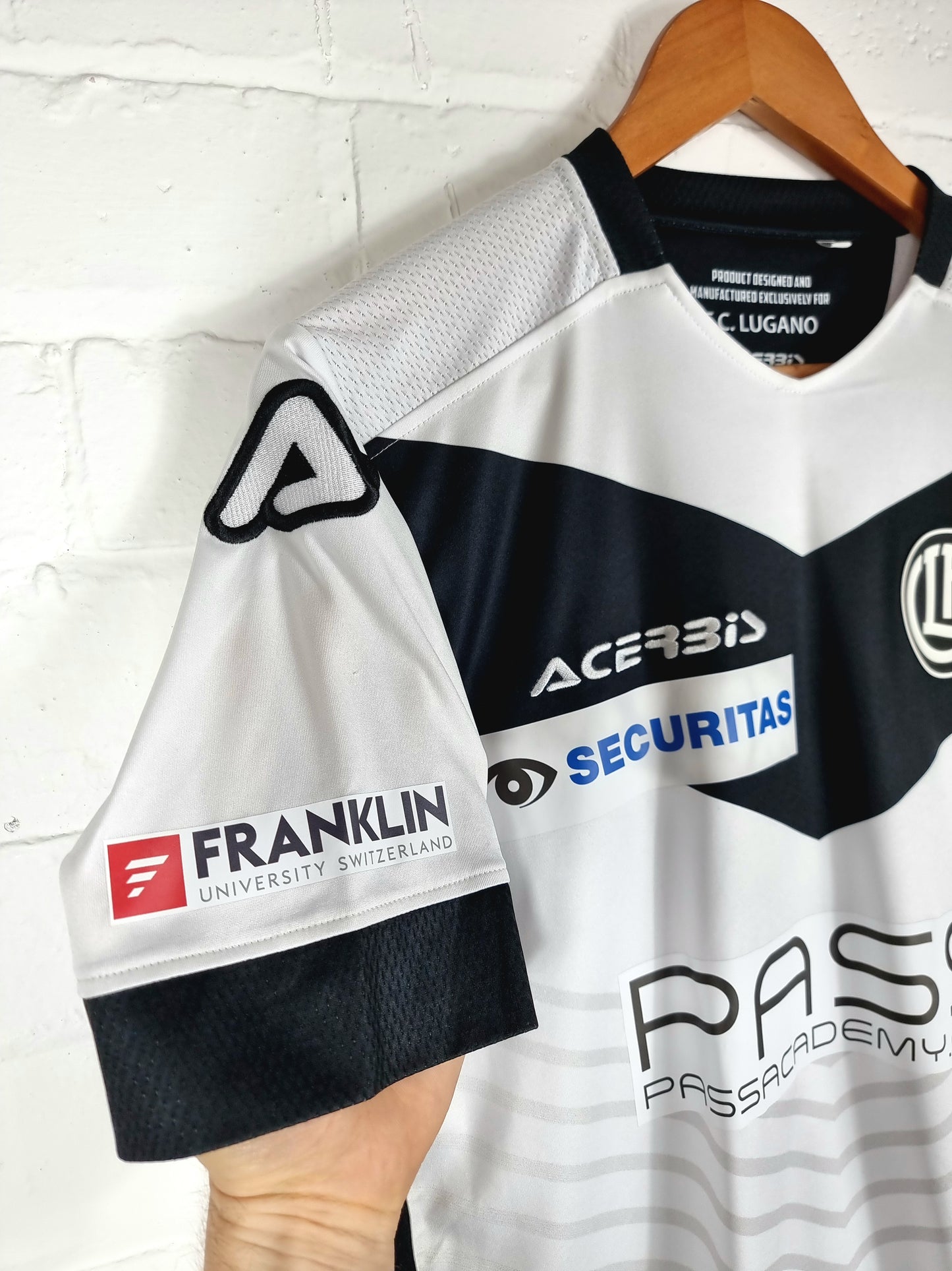 Acerbis FC Lugano 18/19 Match Issue Youth Away Shirt Medium