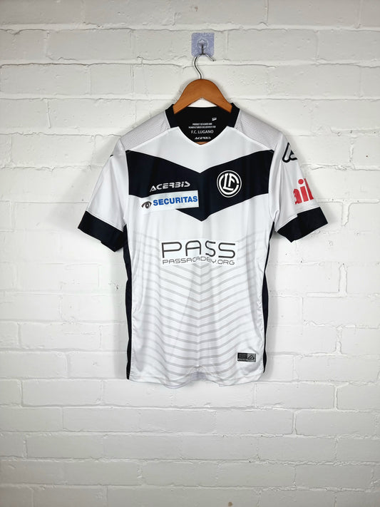 Acerbis FC Lugano 18/19 Match Issue Youth Away Shirt Medium