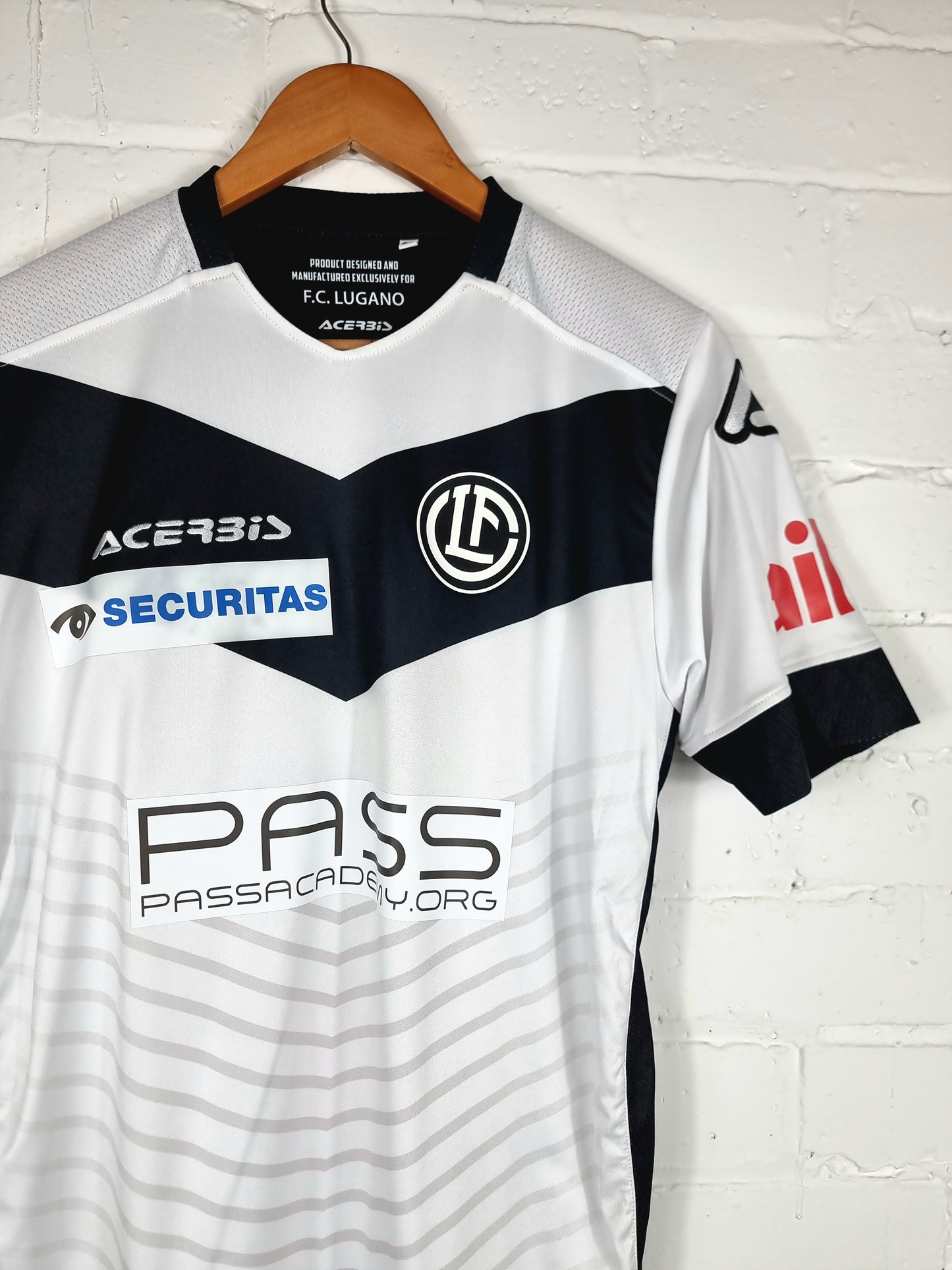 Acerbis FC Lugano 18/19 Match Issue Youth Away Shirt Medium