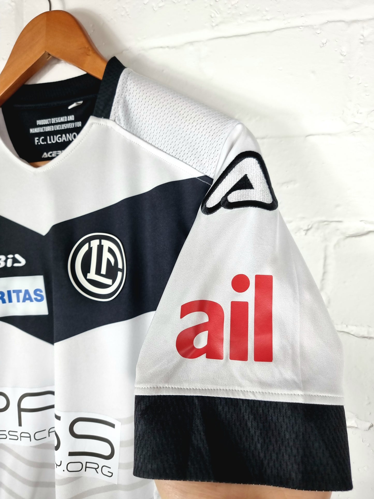 Acerbis FC Lugano 18/19 Match Issue Youth Away Shirt Medium