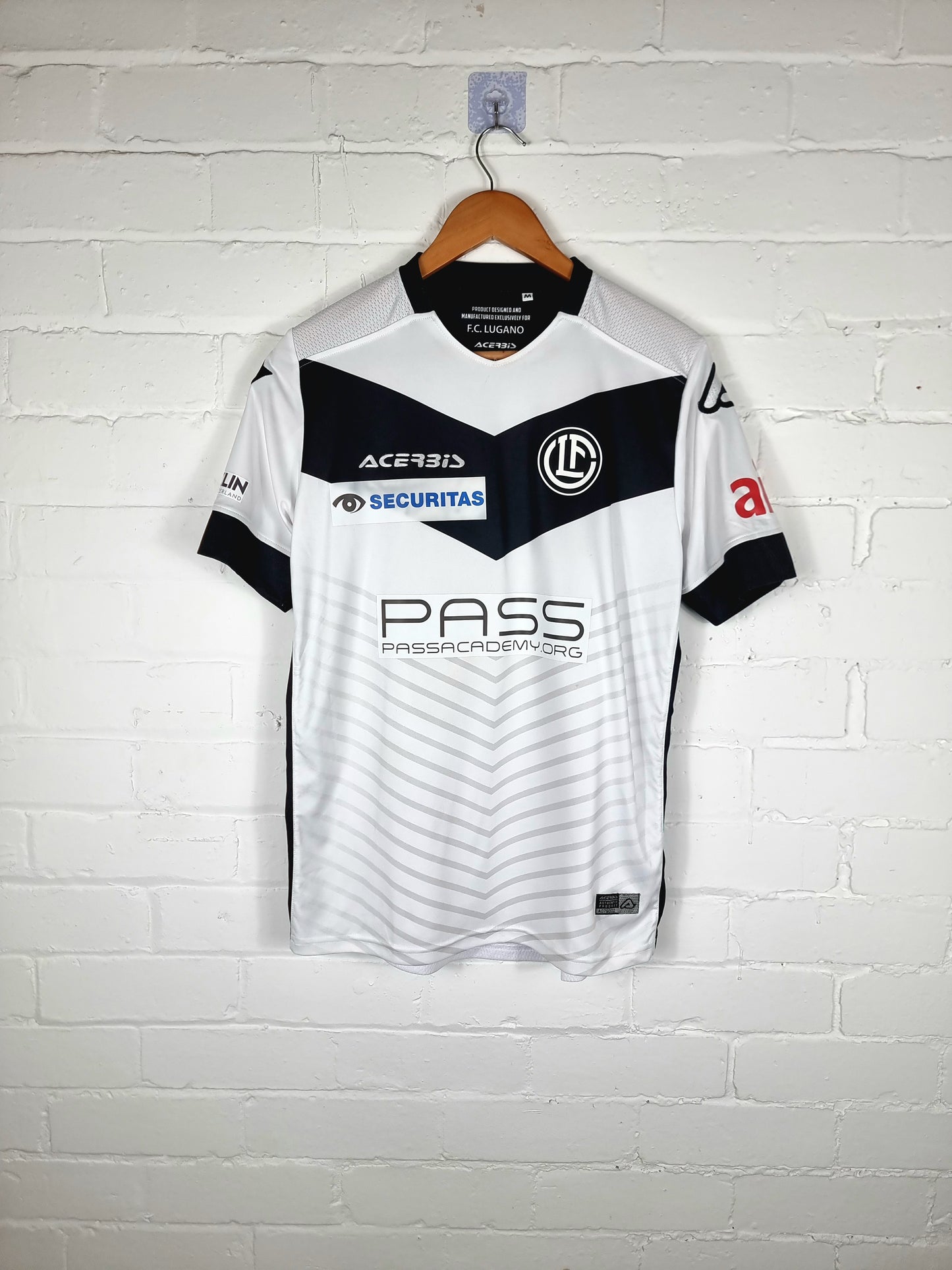 Acerbis FC Lugano 18/19 Match Issue Youth Away Shirt Medium