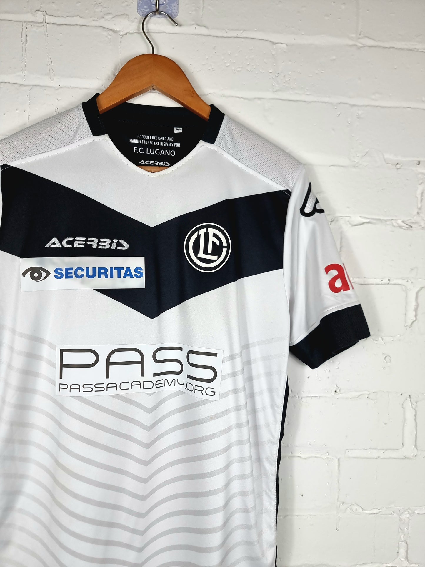 Acerbis FC Lugano 18/19 Match Issue Youth Away Shirt Medium