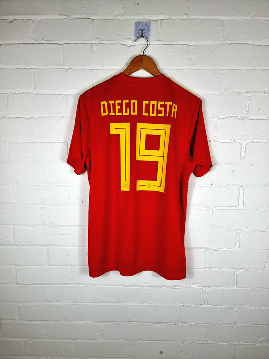 Adidas Spain 18/19 'Diego Costa 19' Home Shirt Large