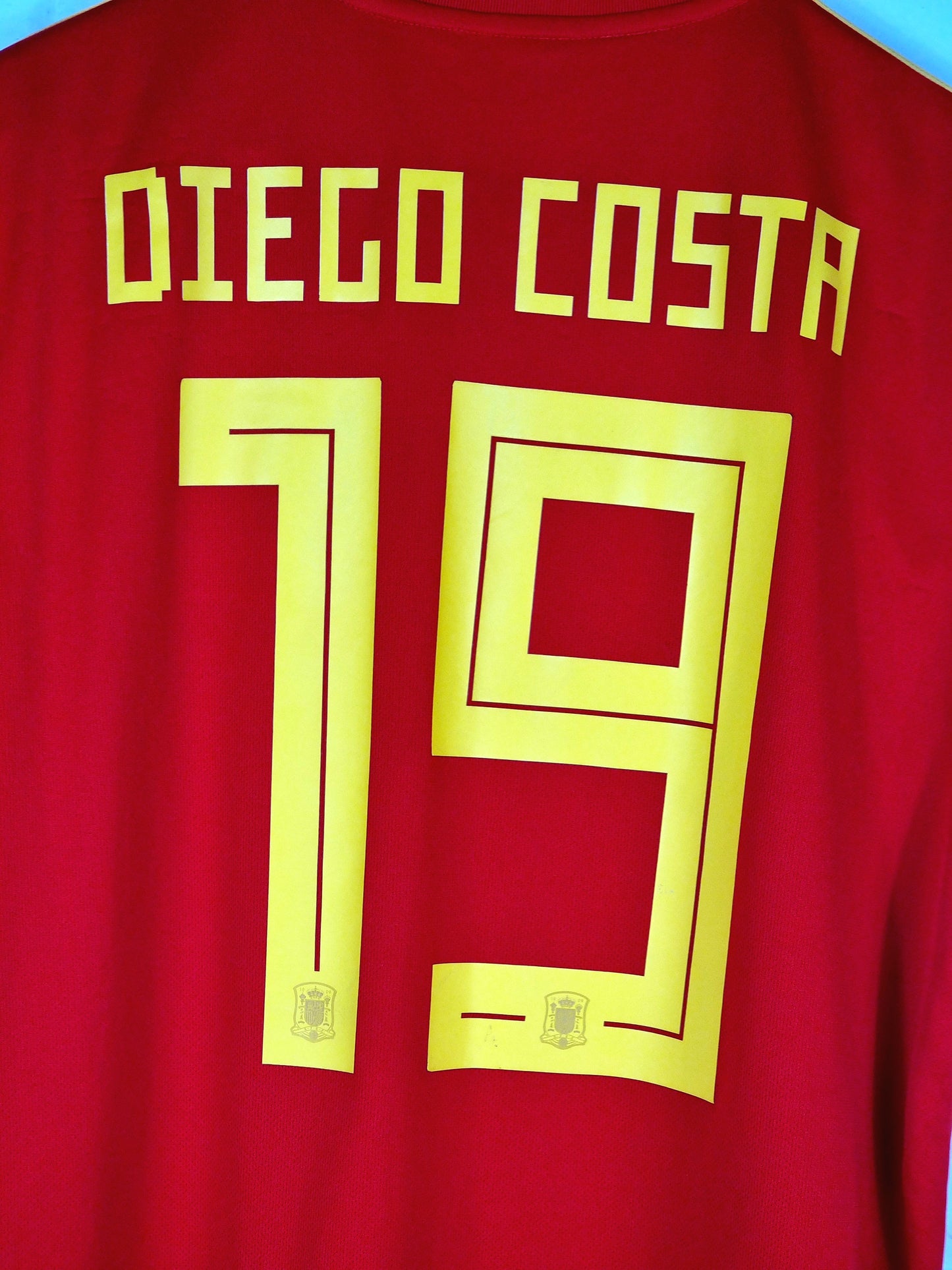 Adidas Spain 18/19 'Diego Costa 19' Home Shirt Large