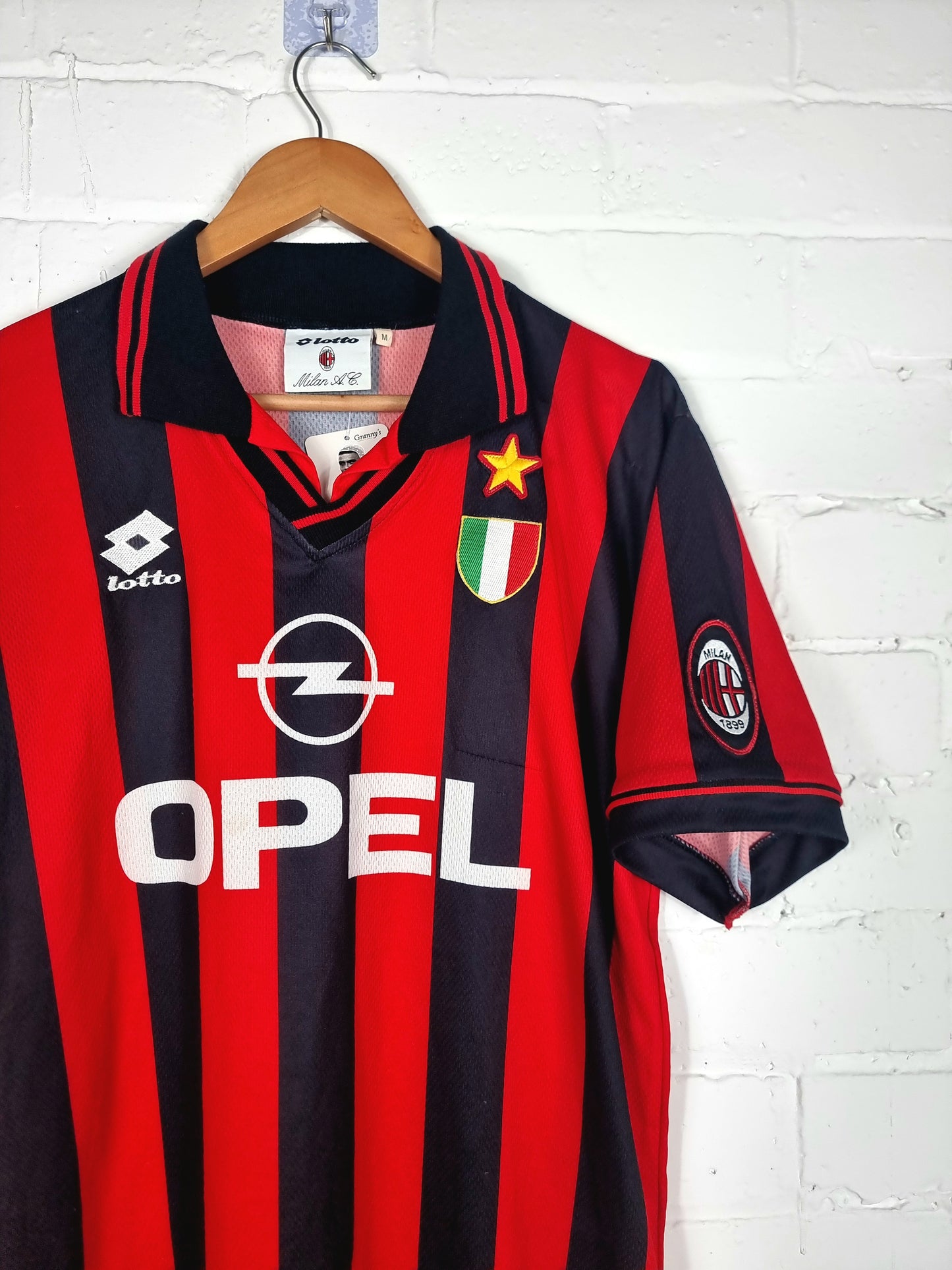 Lotto AC Milan 96/97 Home Shirt Medium