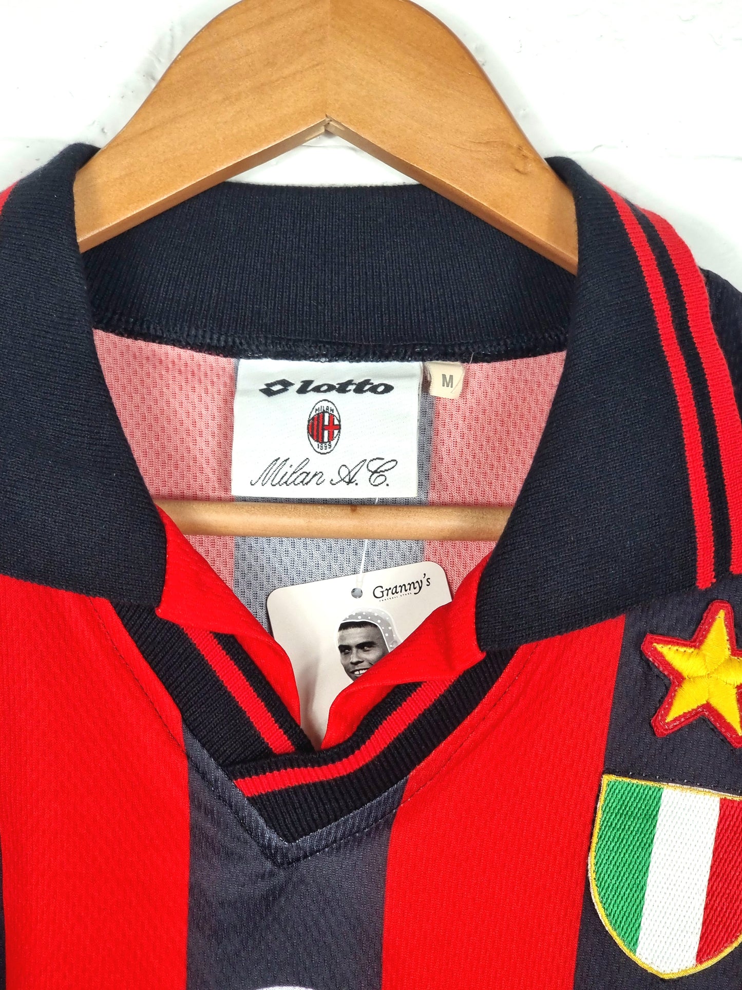 Lotto AC Milan 96/97 Home Shirt Medium