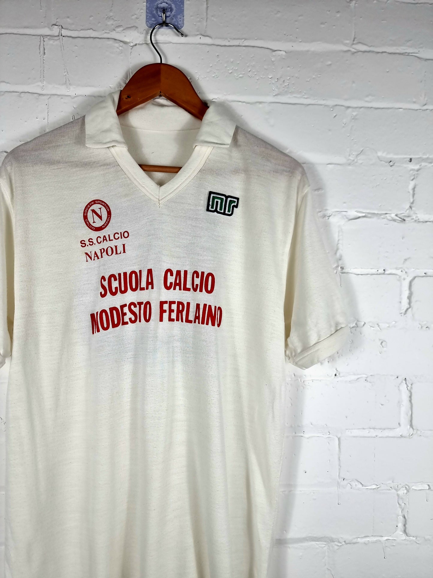 Ennerre Napoli Scuola Calcio Modesto Ferlaino 80s Away Shirt Large