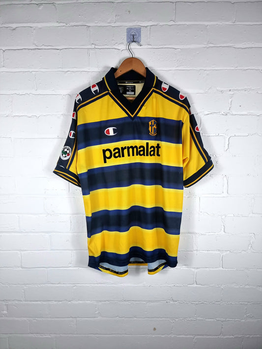 Champion Parma 00/01 'Torrisi 5' Match Issue Home Shirt XL