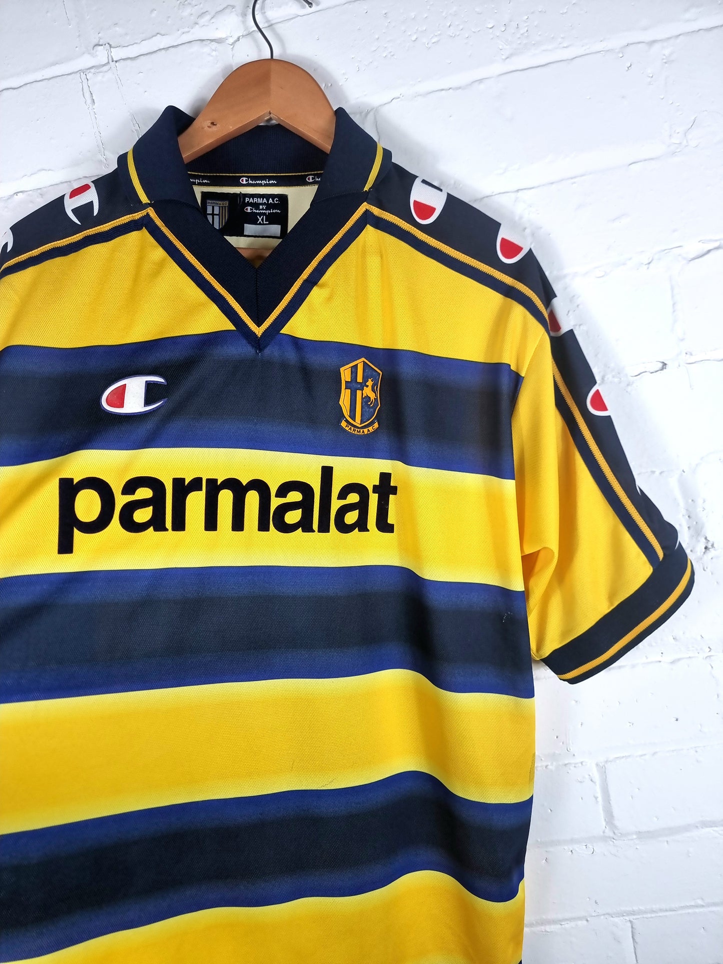 Champion Parma 00/01 'Torrisi 5' Match Issue Home Shirt XL