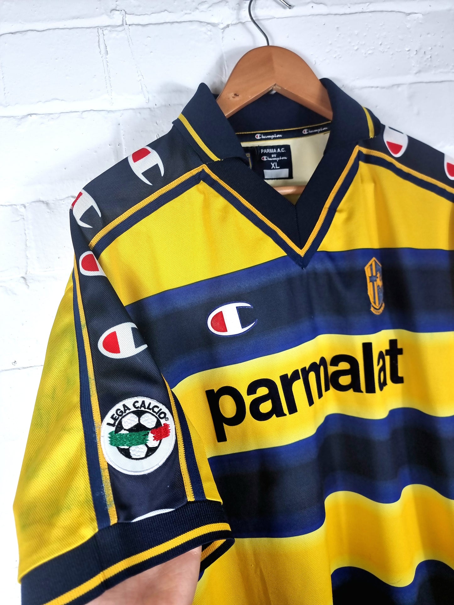 Champion Parma 00/01 'Torrisi 5' Match Issue Home Shirt XL