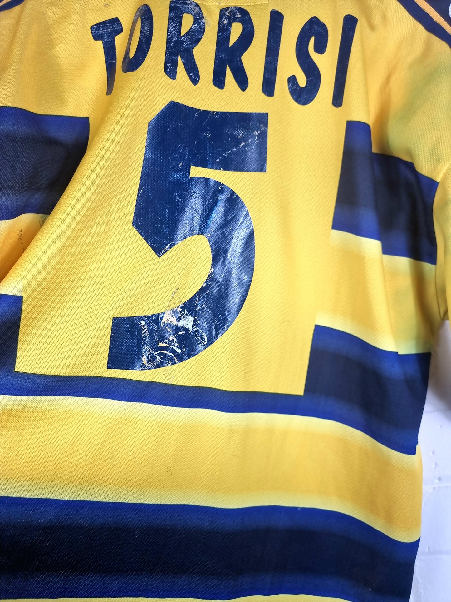 Champion Parma 00/01 'Torrisi 5' Match Issue Home Shirt XL