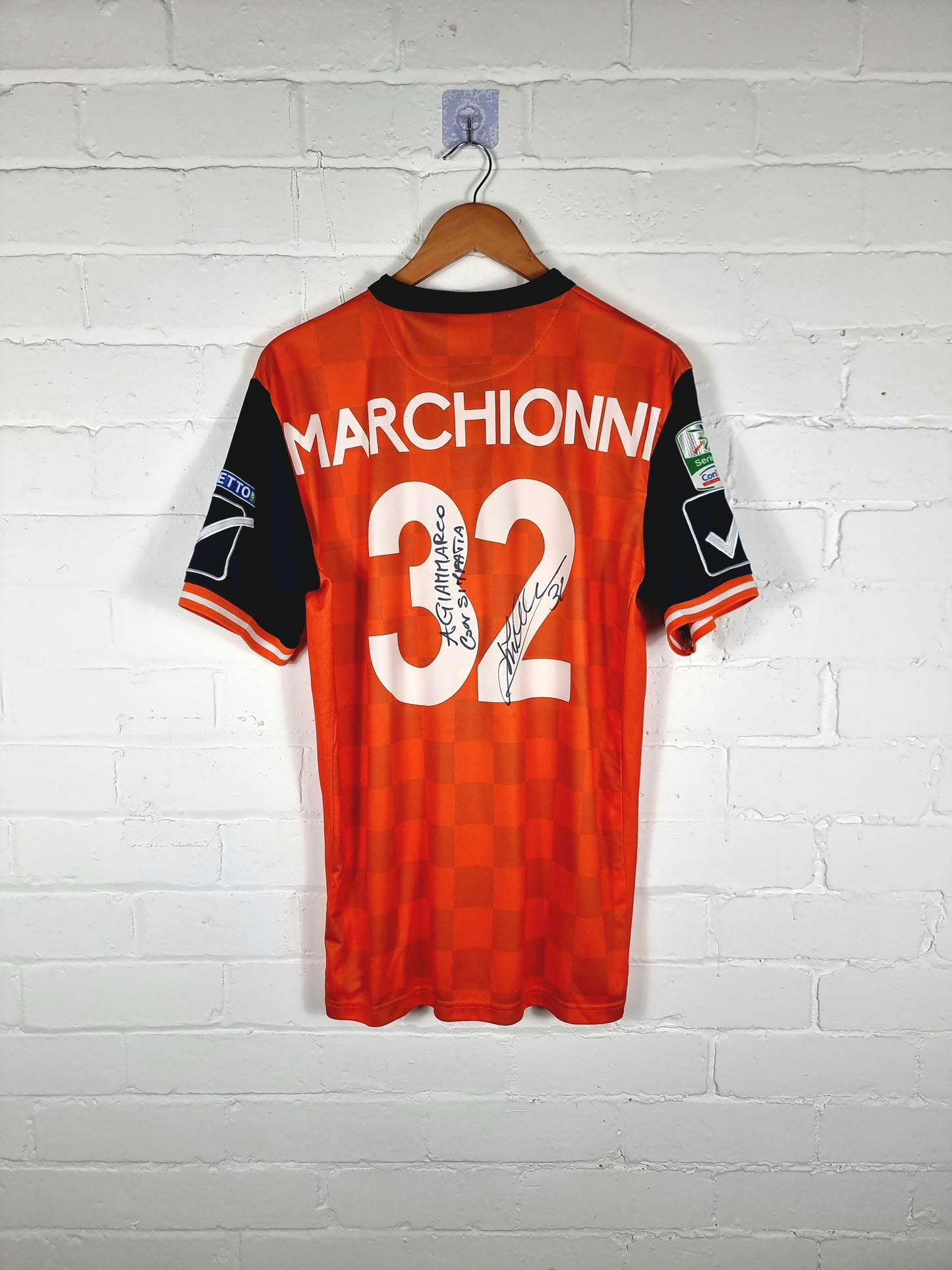 Givova U.S. Latina Calcio 15/16 'Marchionni 32' Match Issue Signed Third Shirt Large