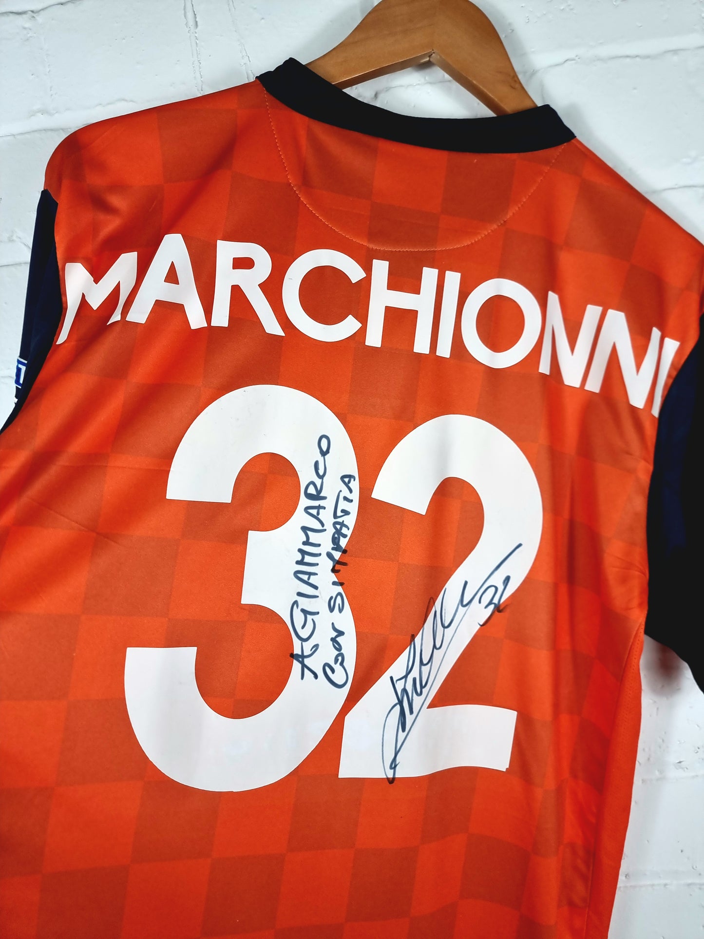 Givova U.S. Latina Calcio 15/16 'Marchionni 32' Match Issue Signed Third Shirt Large