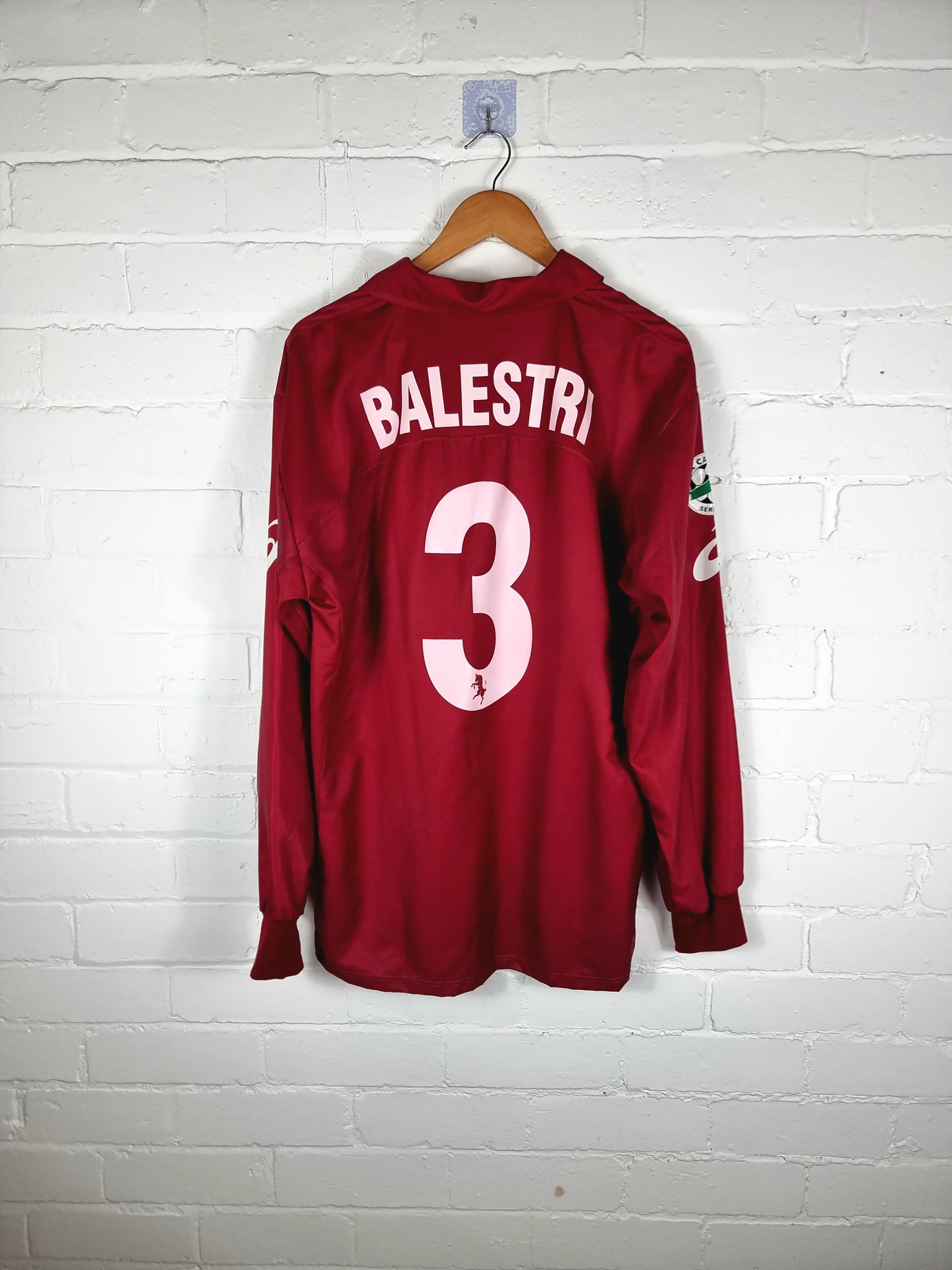 Asics Torino 05/06 'Balestri 3' Long Sleeve Match Issue Home Shirt XXL