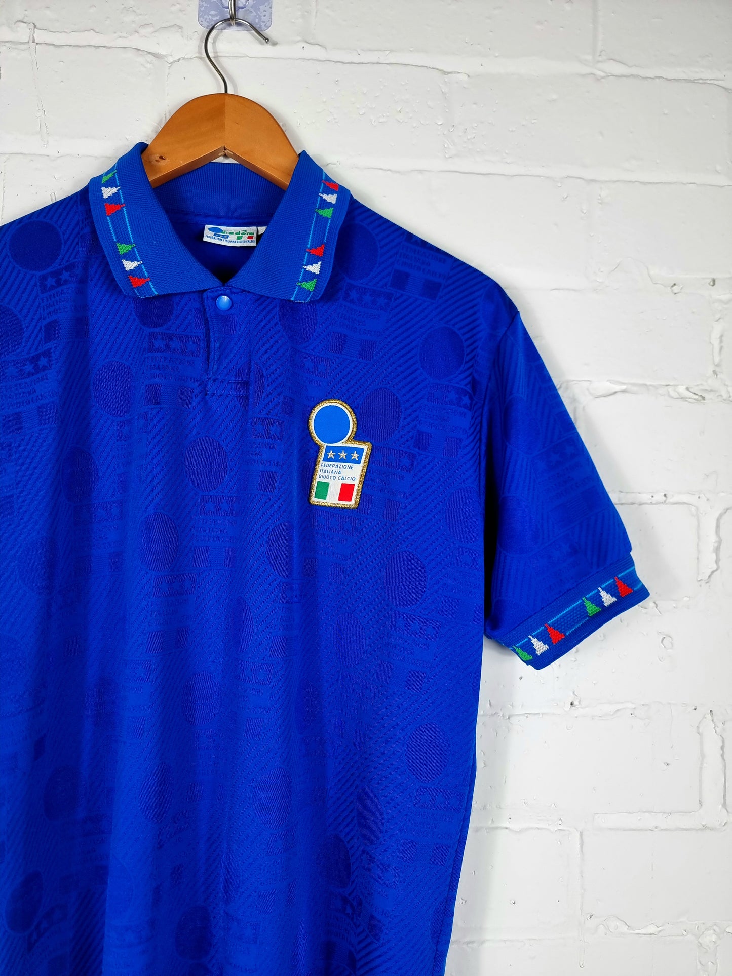 Diadora Italy 93/94 Player Spec Home Shirt Large