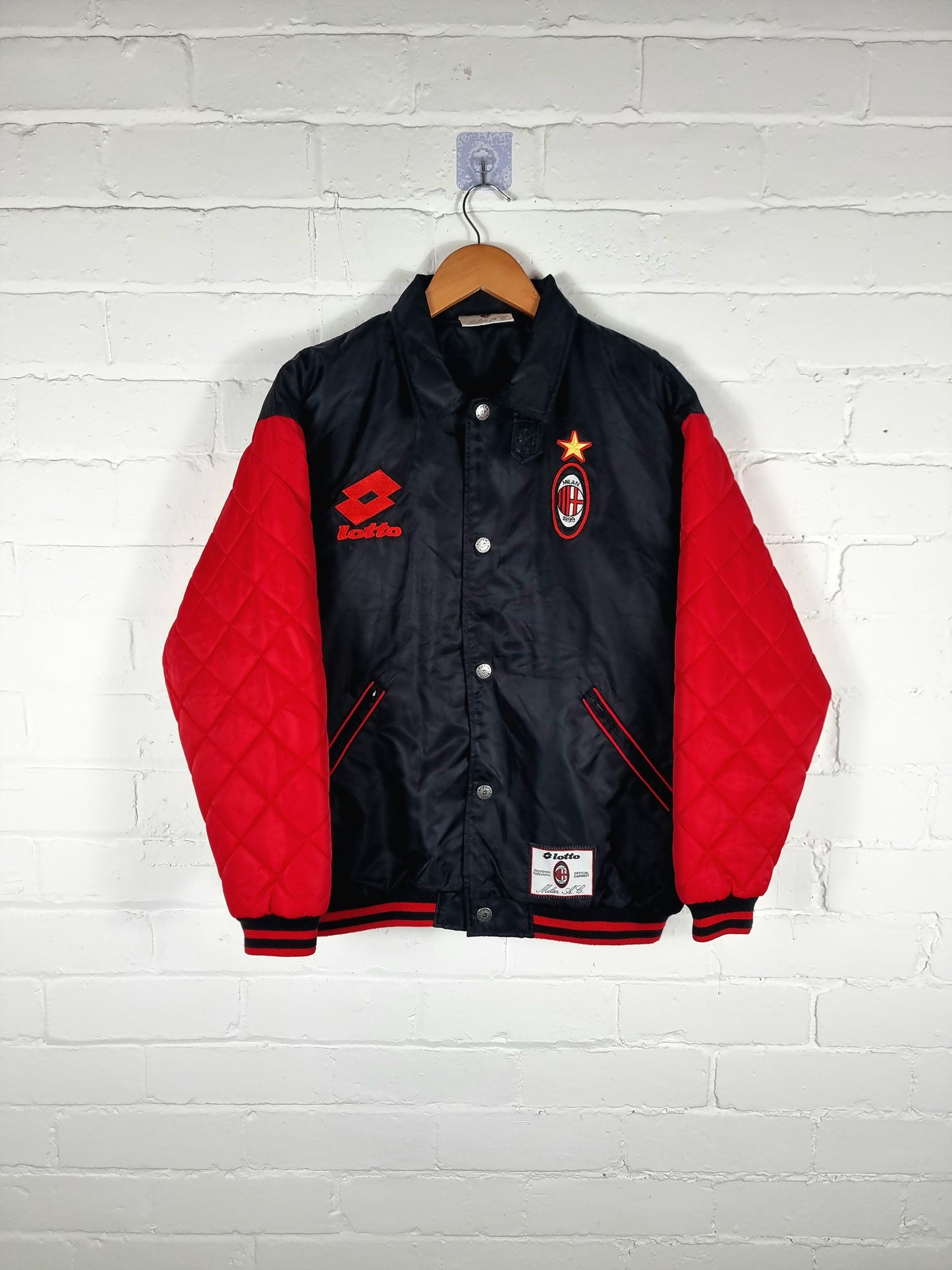 Lotto AC Milan 90s Padded Bomber Jacket Medium