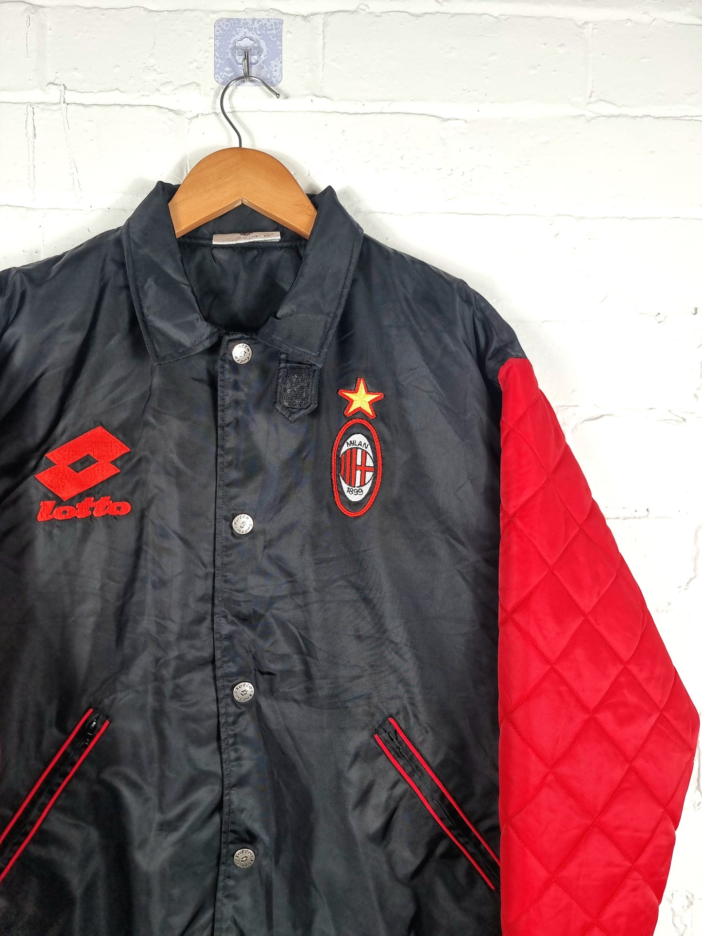 Lotto AC Milan 90s Padded Bomber Jacket Medium