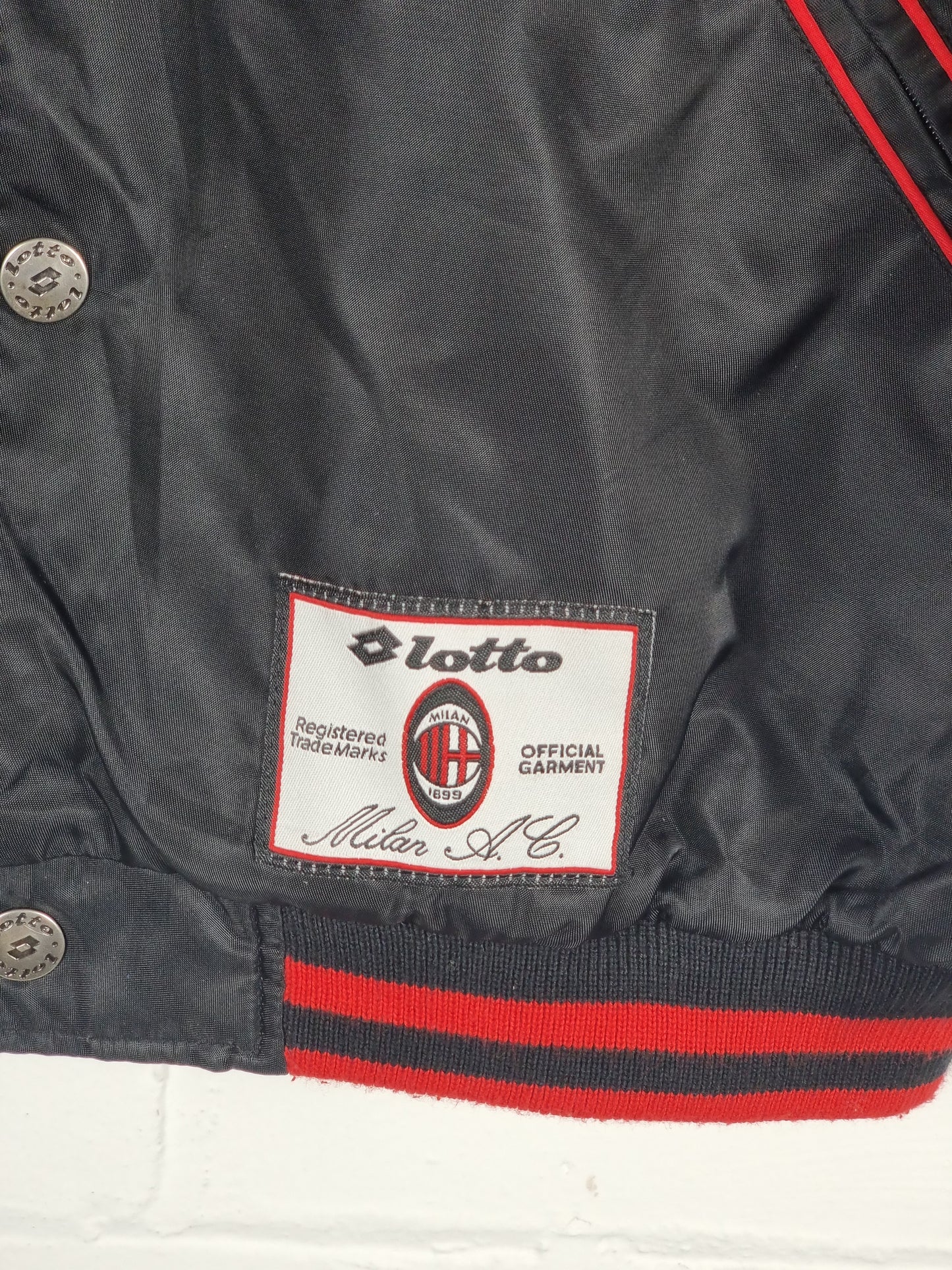 Lotto AC Milan 90s Padded Bomber Jacket Medium