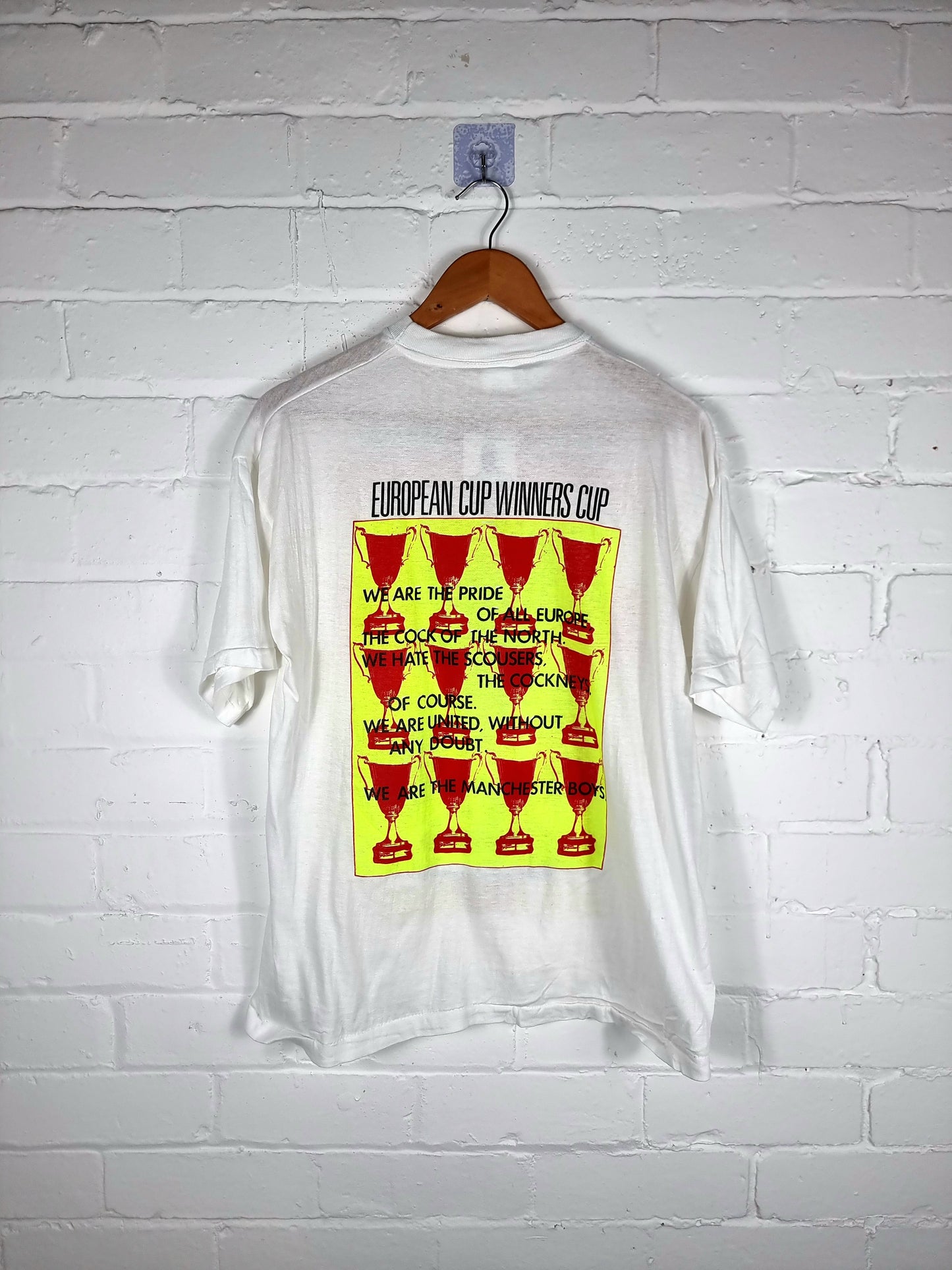 Manchester United 1991 European Cup Winners Cup VS AEK Athens T-Shirt Large