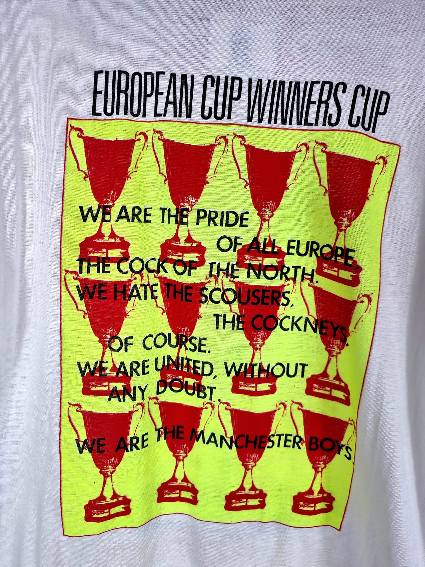 Manchester United 1991 European Cup Winners Cup VS AEK Athens T-Shirt Large