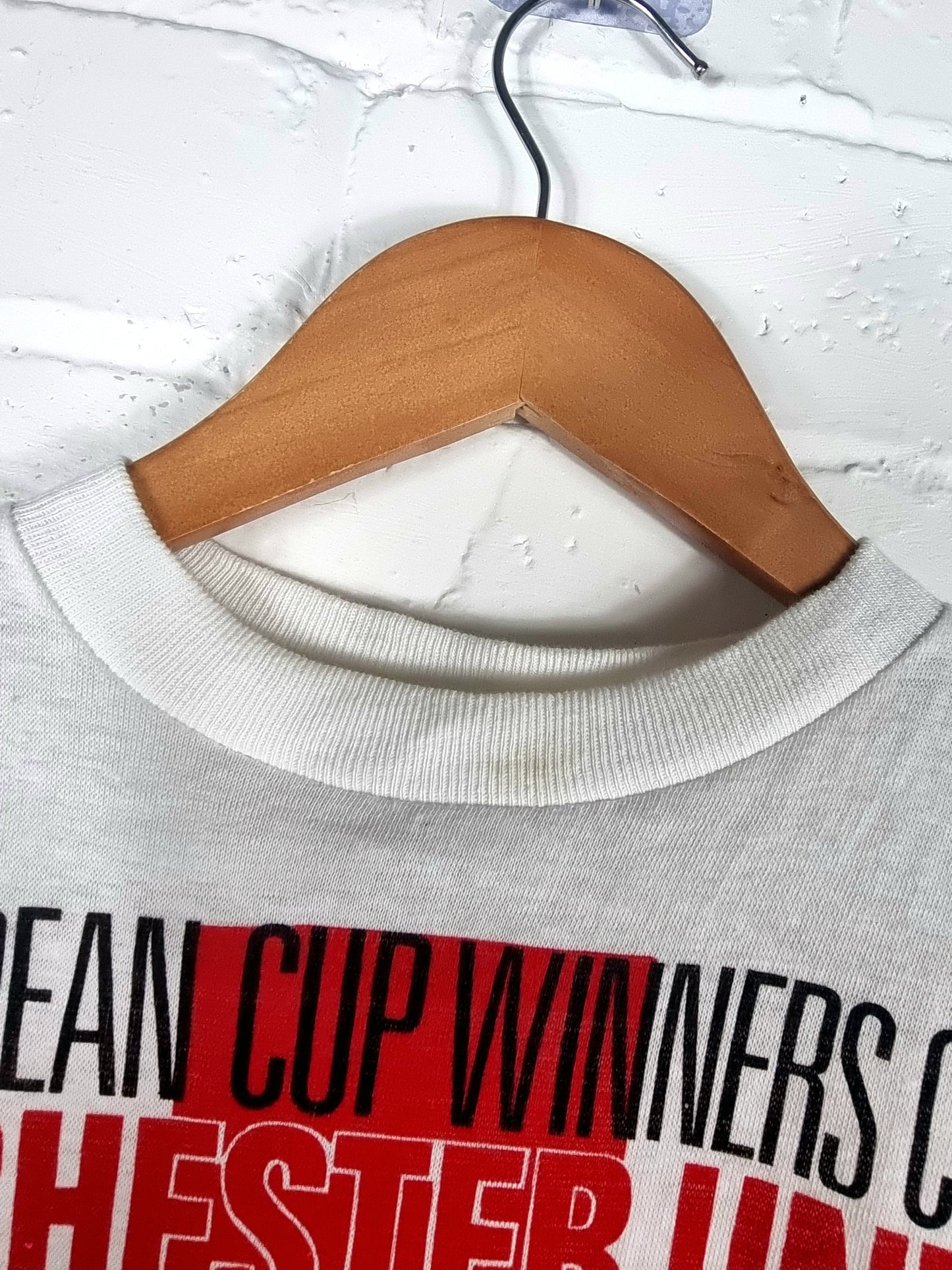 Manchester United 1991 European Cup Winners Cup VS AEK Athens T-Shirt Large