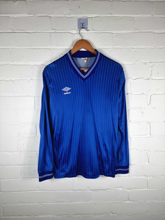 Umbro 1980s Long Sleeve Template Football Shirt Medium