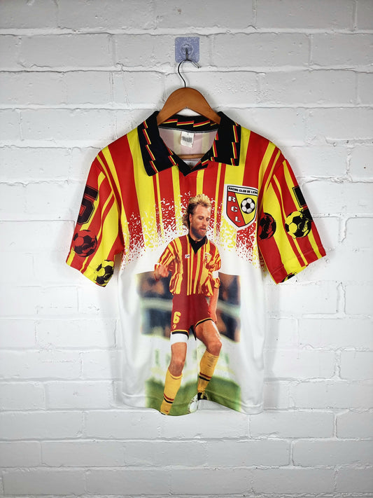 RC Lens 1990s Jean-Guy Wallemme Bootleg Graphic Print Shirt Medium