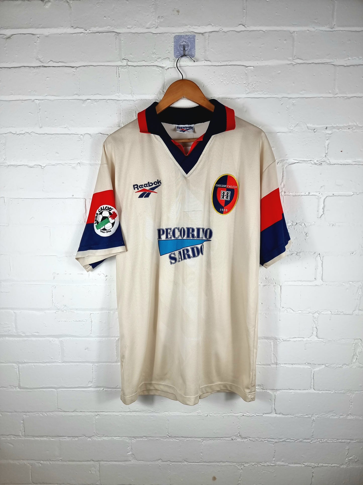 Reebok Cagliari 1996/97 'Taccola 33' Match Issue Away Shirt XL