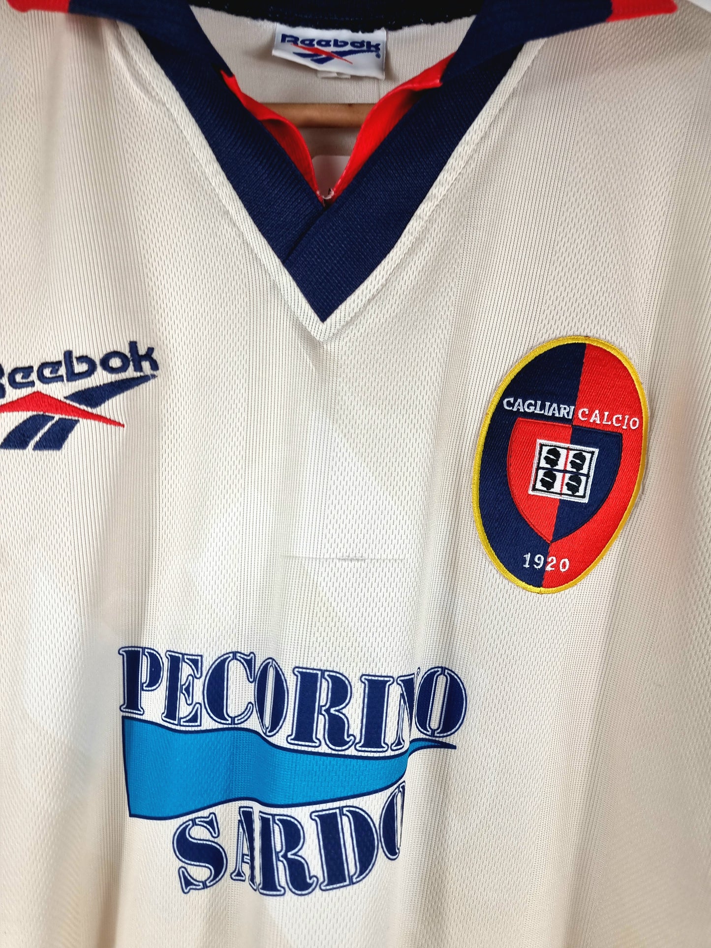 Reebok Cagliari 1996/97 'Taccola 33' Match Issue Away Shirt XL
