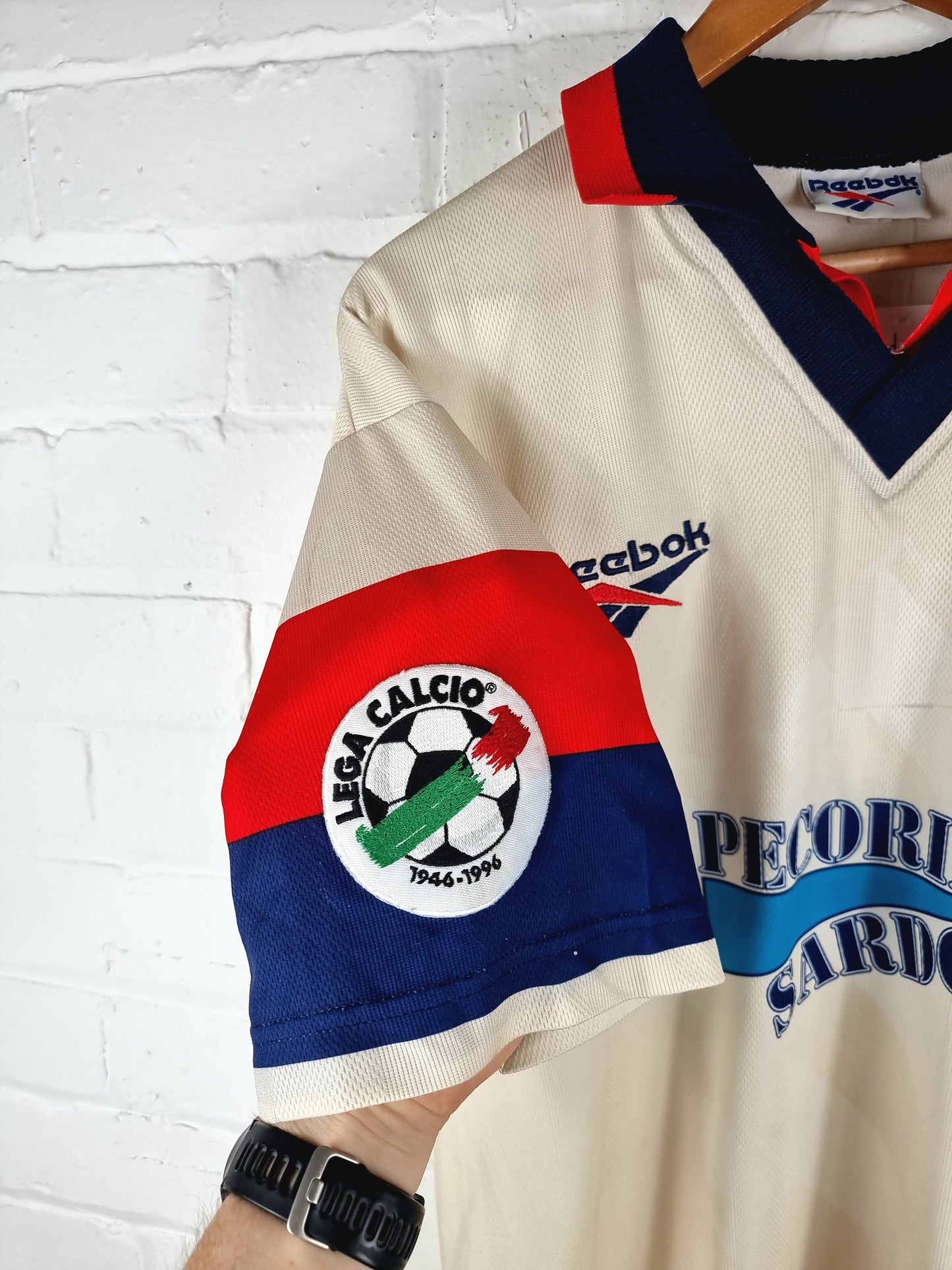 Reebok Cagliari 1996/97 'Taccola 33' Match Issue Away Shirt XL