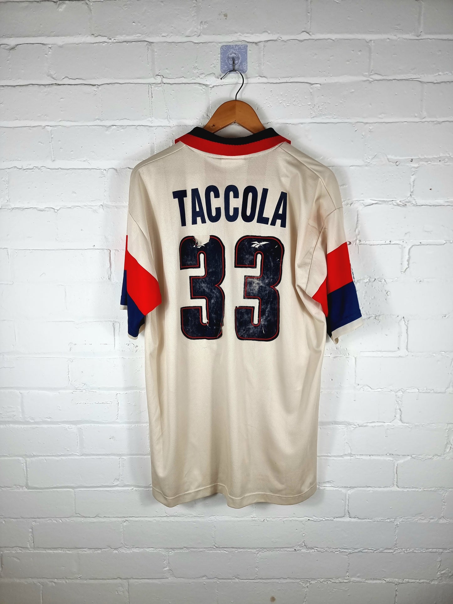 Reebok Cagliari 1996/97 'Taccola 33' Match Issue Away Shirt XL