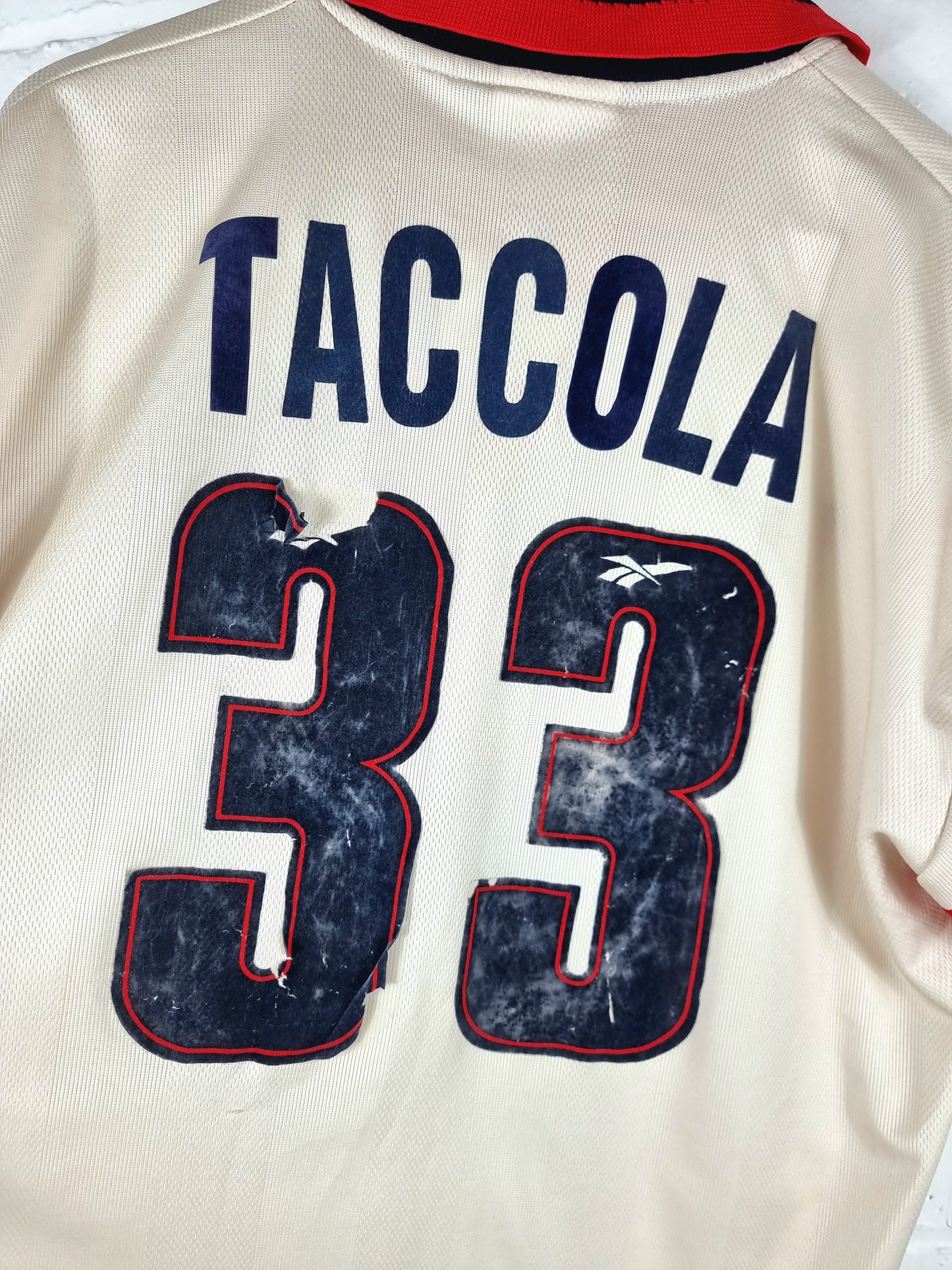 Reebok Cagliari 1996/97 'Taccola 33' Match Issue Away Shirt XL