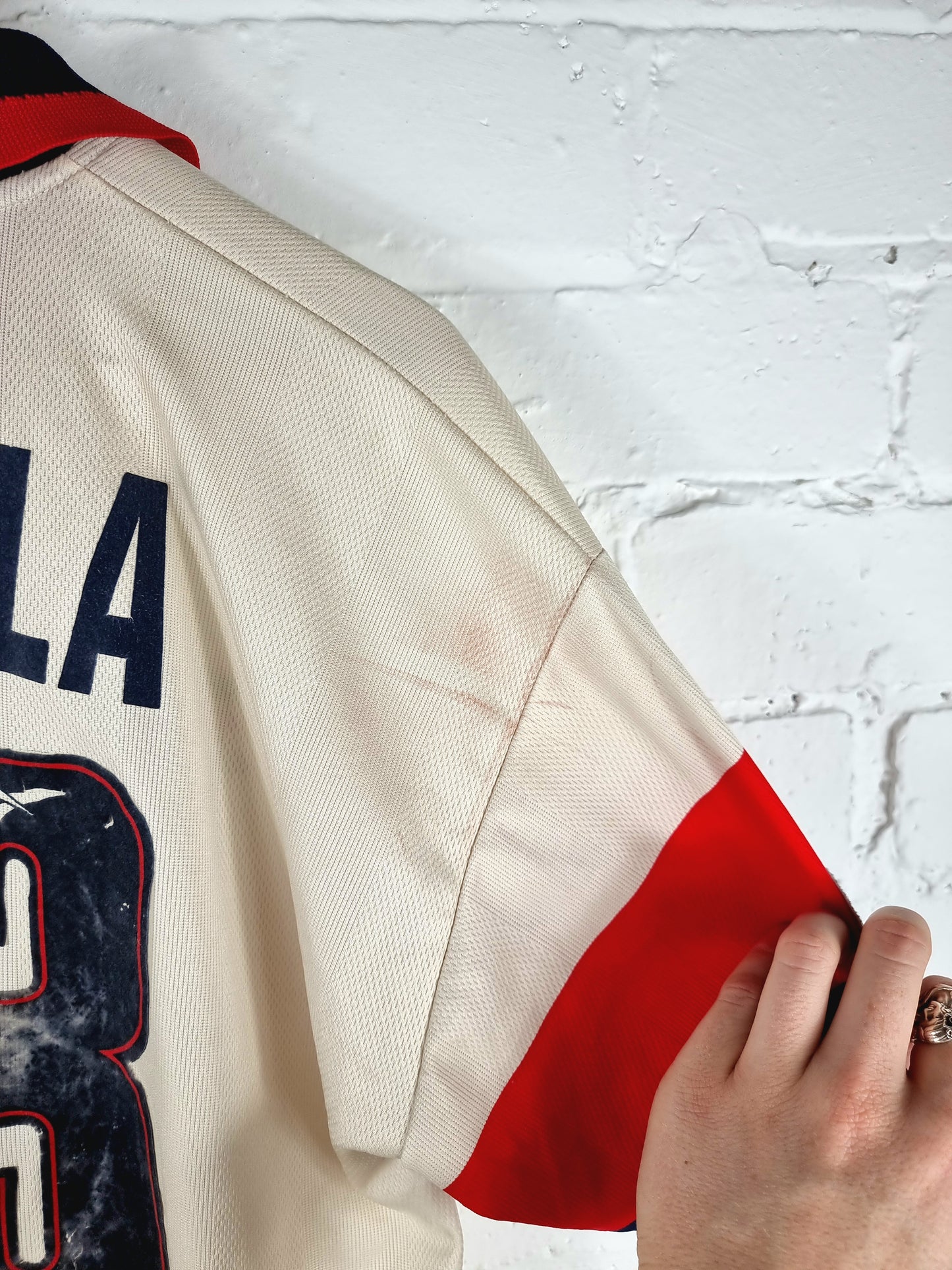 Reebok Cagliari 1996/97 'Taccola 33' Match Issue Away Shirt XL