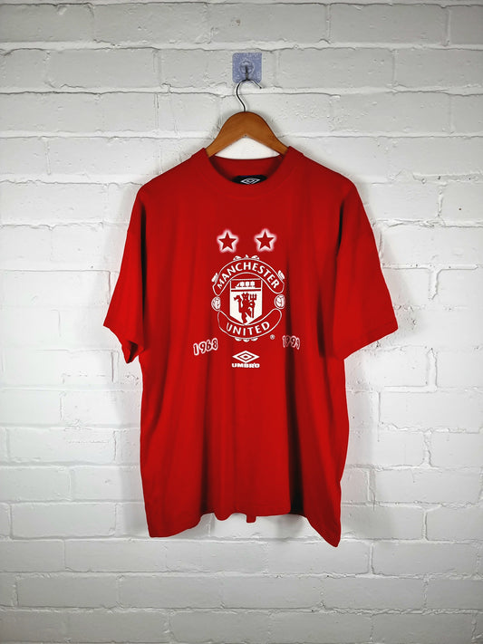 Umbro Manchester United 1999 'Champions Of Europe' T-Shirt XL