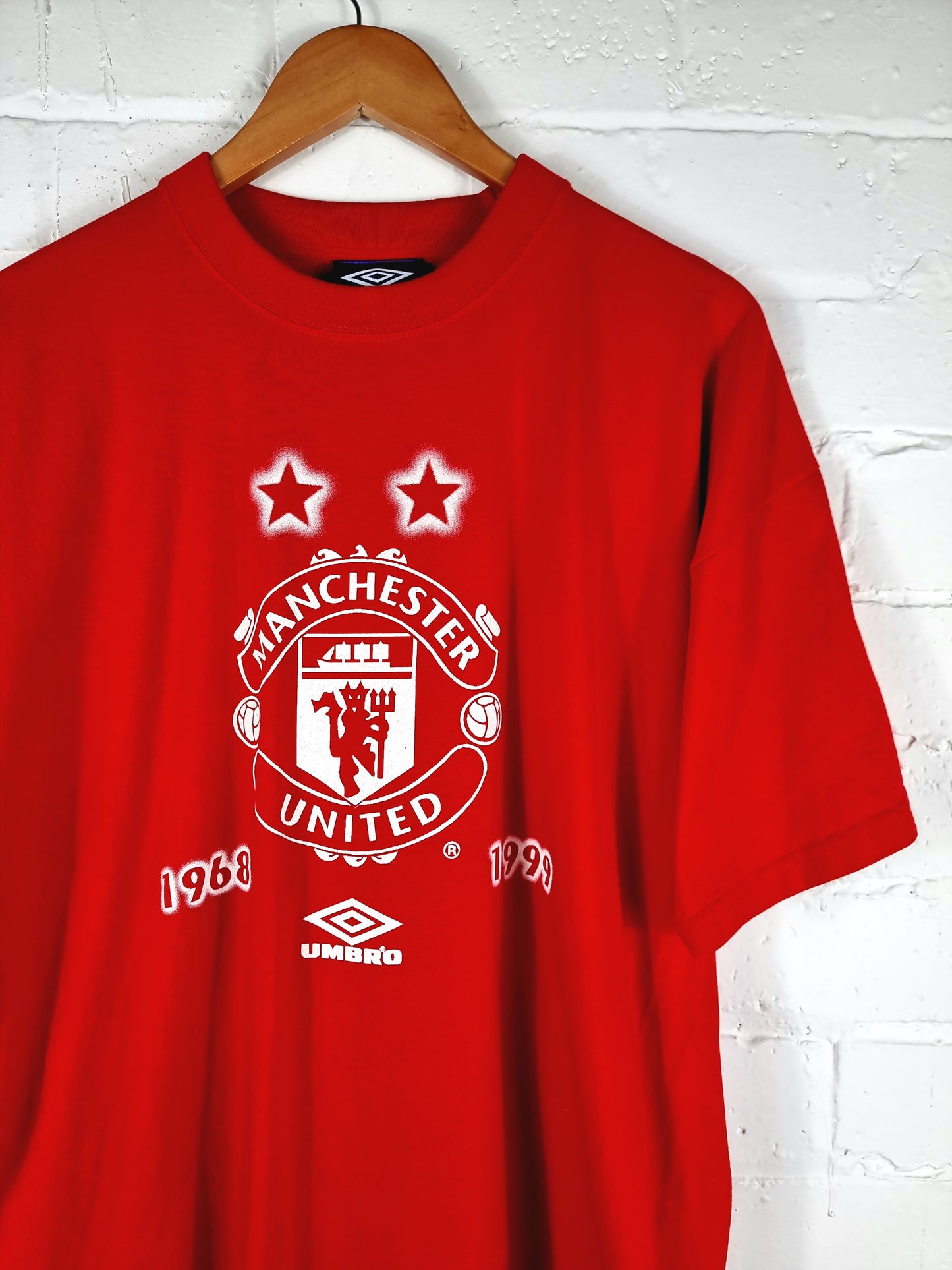 Umbro Manchester United 1999 'Champions Of Europe' T-Shirt XL