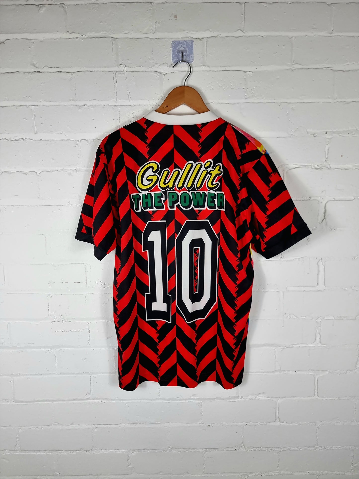AC Milan 1990s Bootleg Ruud Gullit Graphic Print Football Shirt Large