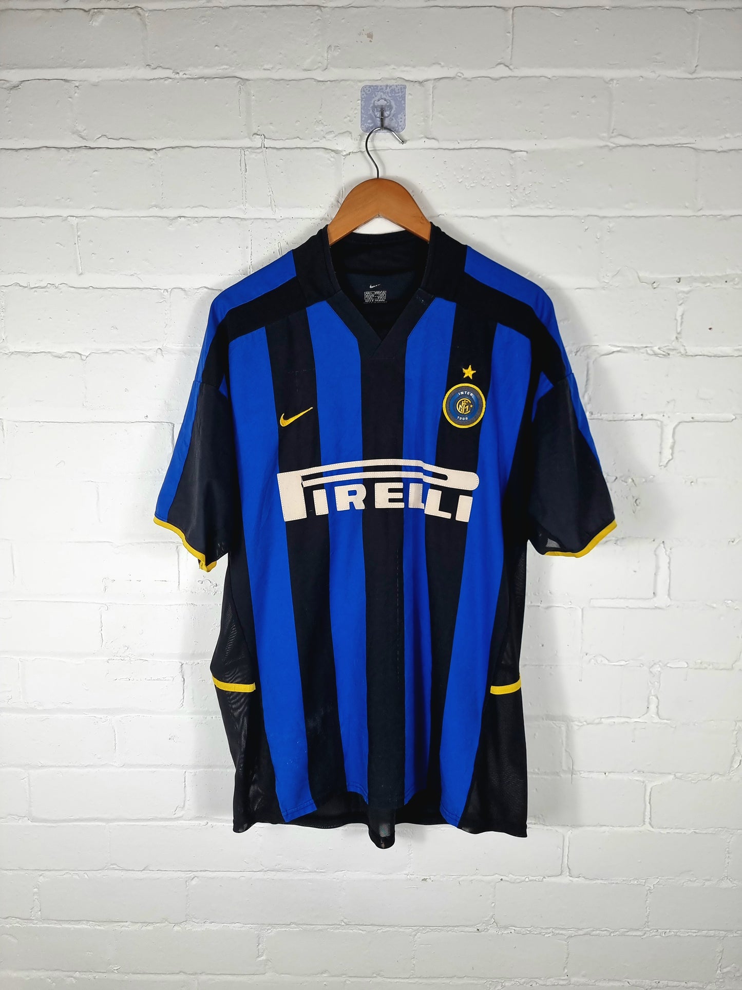 Nike Inter Milan 2002/03 Player Issue Dual Layer Home Shirt Large
