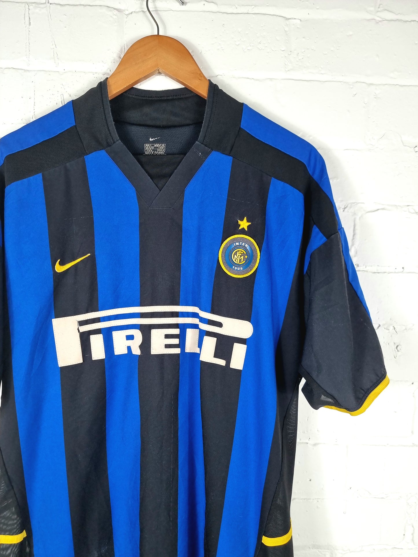 Nike Inter Milan 2002/03 Player Issue Dual Layer Home Shirt Large