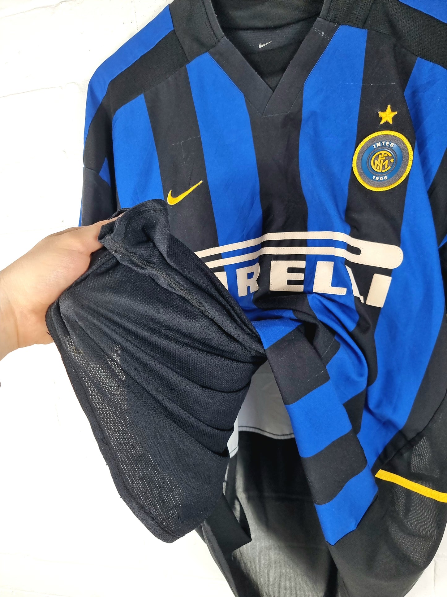 Nike Inter Milan 2002/03 Player Issue Dual Layer Home Shirt Large