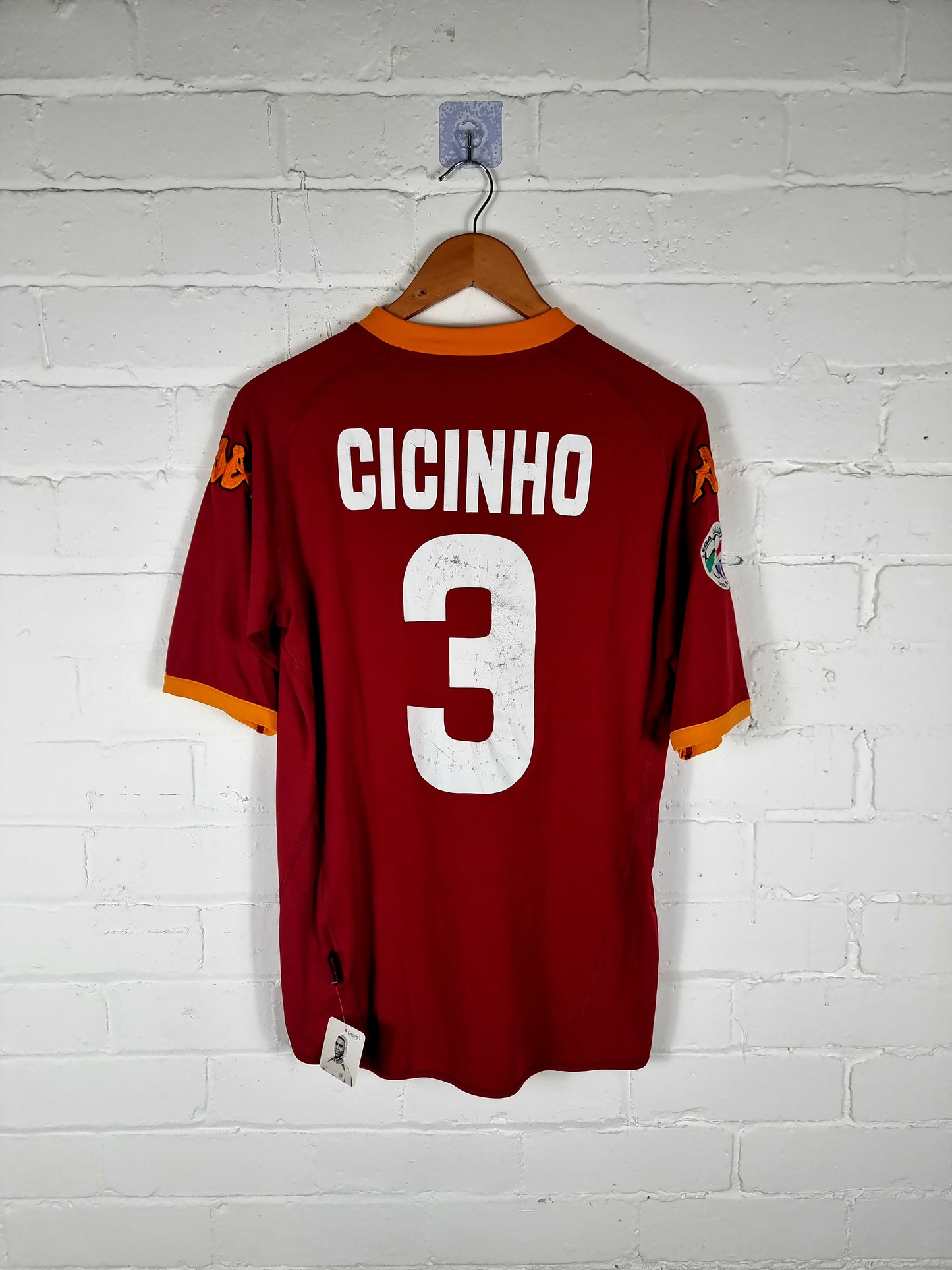 Kappa Roma 2007/08 'Cicinho 3' Match Issue Home Shirt XL