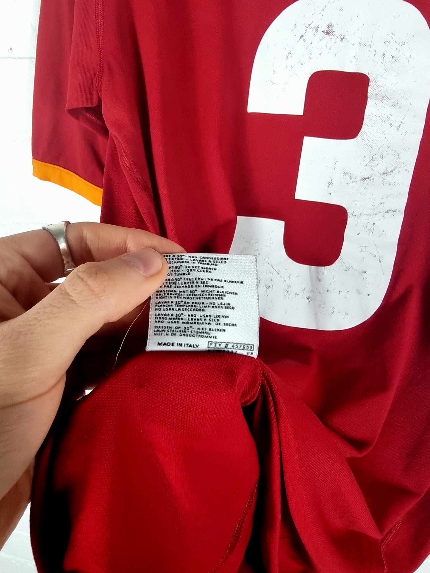 Kappa Roma 2007/08 'Cicinho 3' Match Issue Home Shirt XL