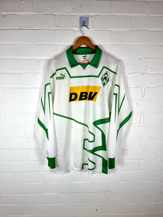 Puma Werder Bremen 1992/94 Long Sleeve Player Issue Home Shirt Large